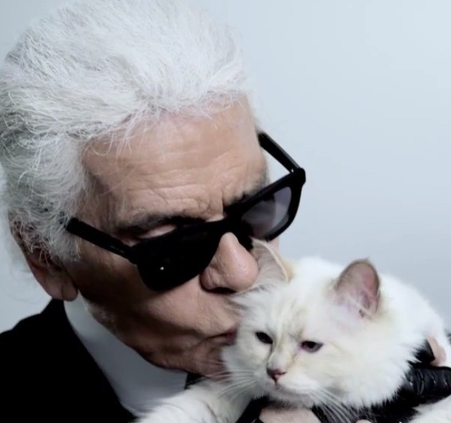 Karl Lagerfield and Choupette