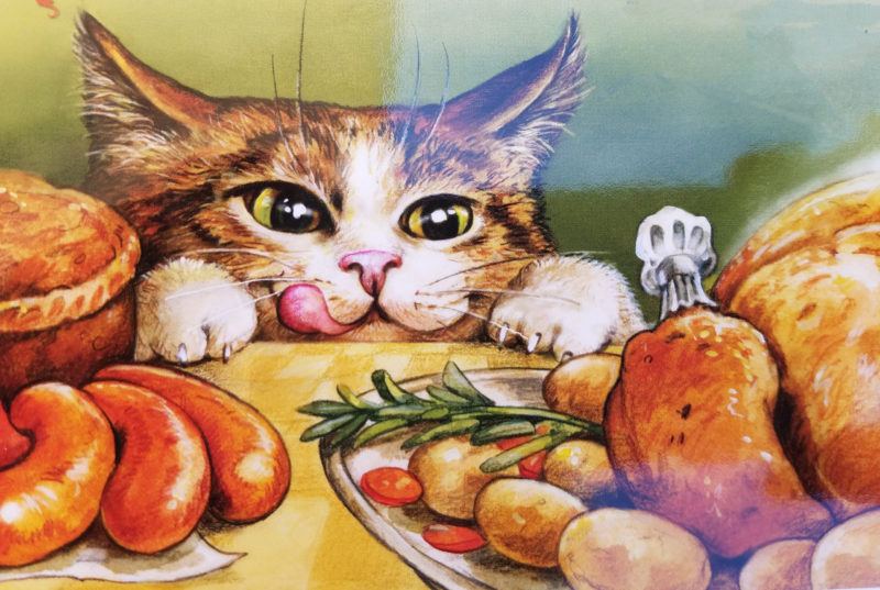 Cat and Thanksgiving Dinner