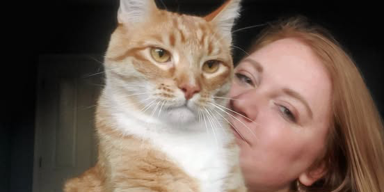 feature lady and cat